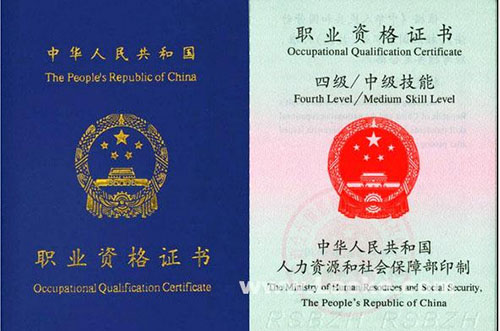 勞動局證書樣本(四級)